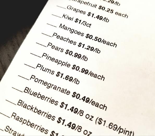 grocery list pic